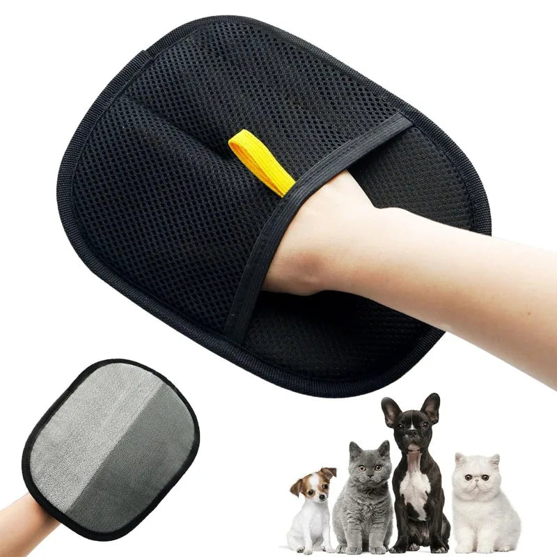 Double-Sided Pet Grooming Gloves