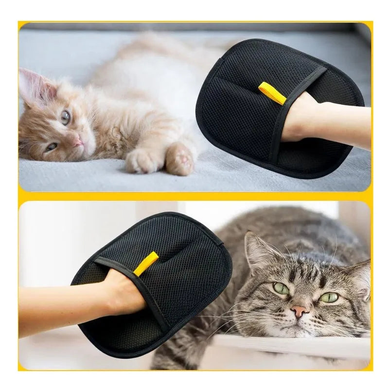 Double-Sided Pet Grooming Gloves
