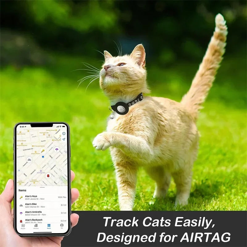 AirTag Cat Collar with Bell