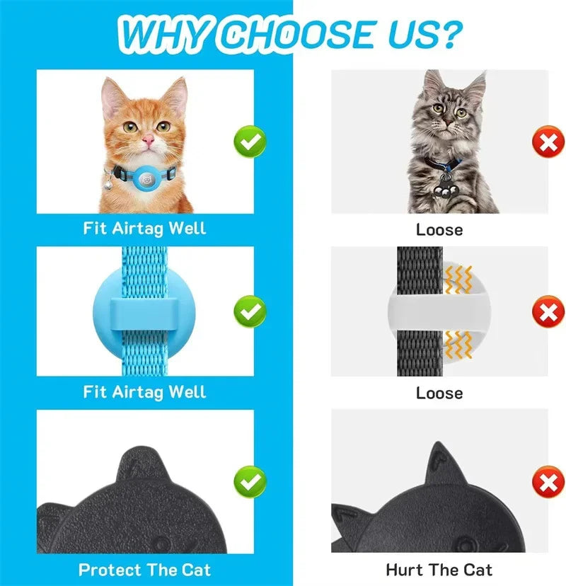 AirTag Cat Collar with Bell