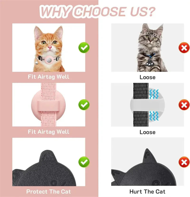 AirTag Cat Collar with Bell