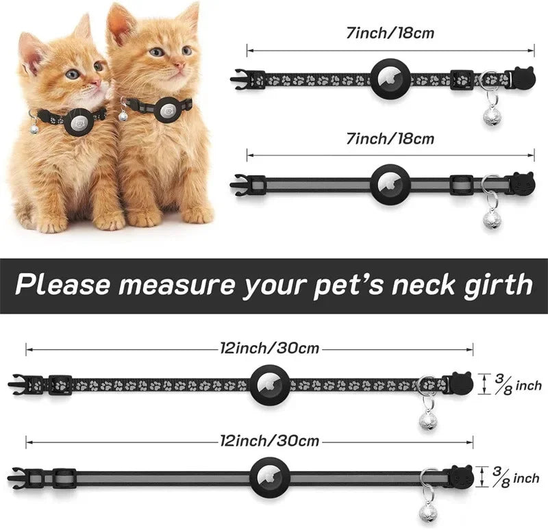 AirTag Cat Collar with Bell