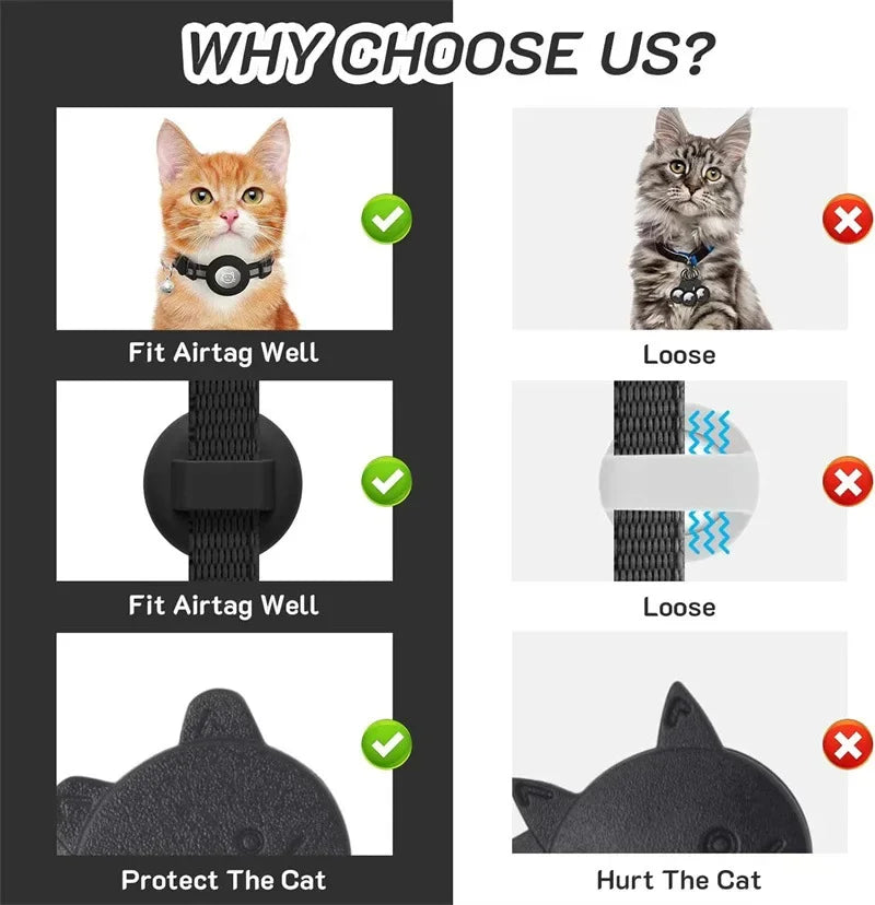 AirTag Cat Collar with Bell
