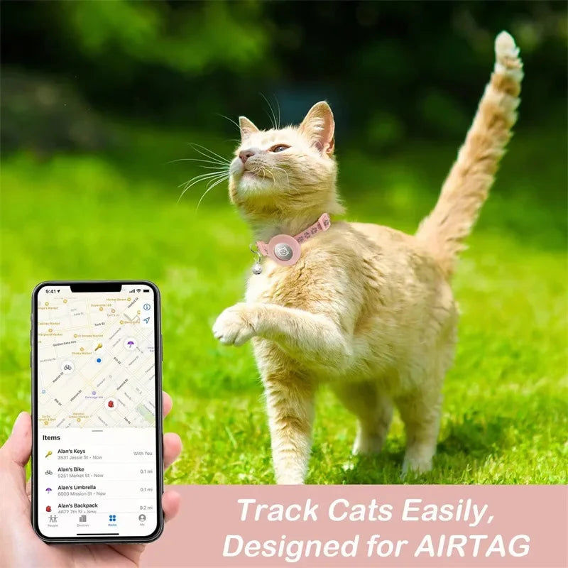 AirTag Cat Collar with Bell